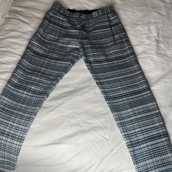 Stephan Schneider Blue Plaid Slacks - Picture 2 of 4